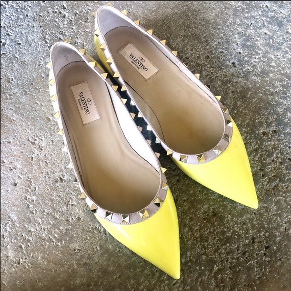 yellow valentino shoes